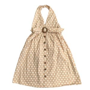 ASOS Tan Polka dot Halter Dress